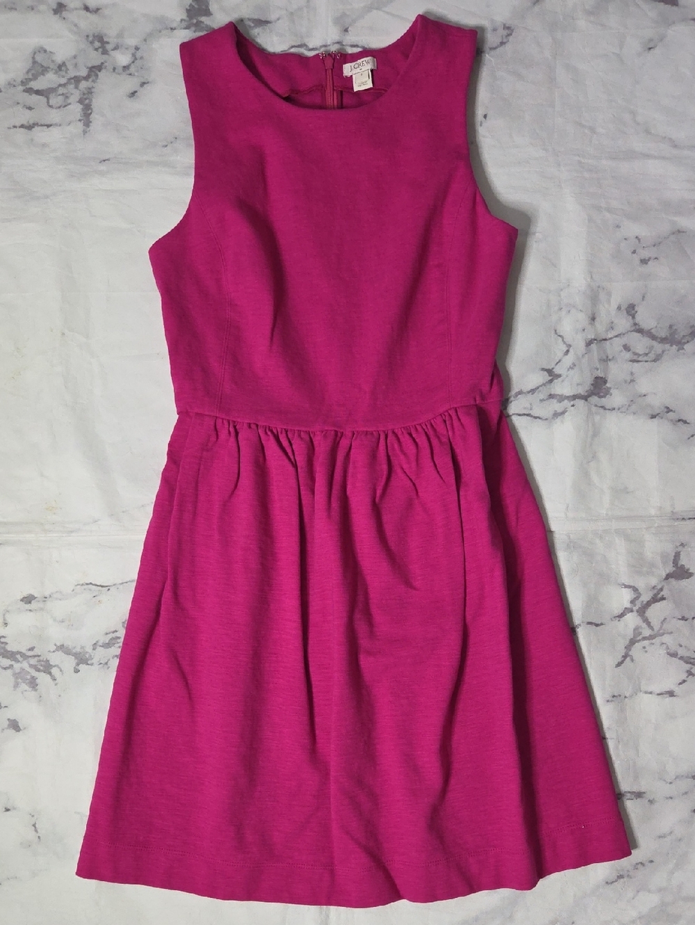 J. Crew Pink Fit & Flare Sleeveless Dress